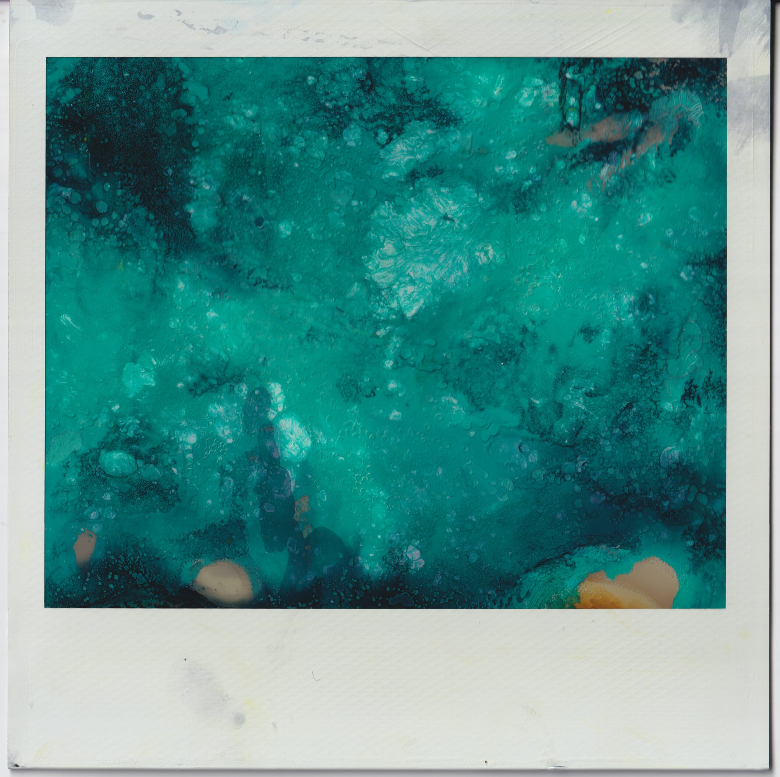 Peintures sur Polaroïds avec Milena