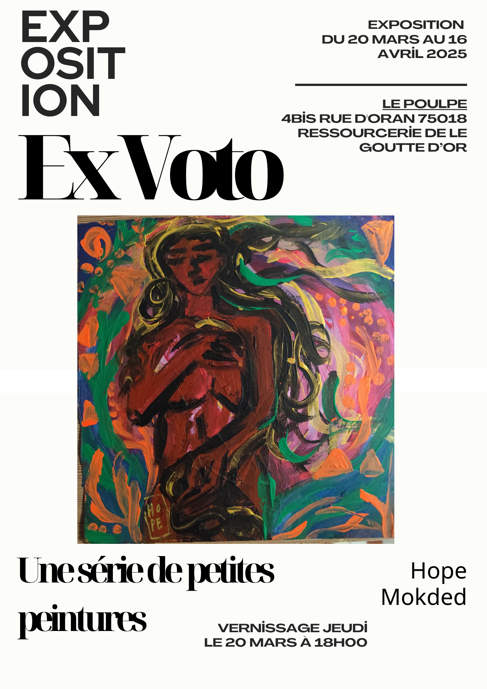 Exposition « Ex-Voto » de Hope Mokded